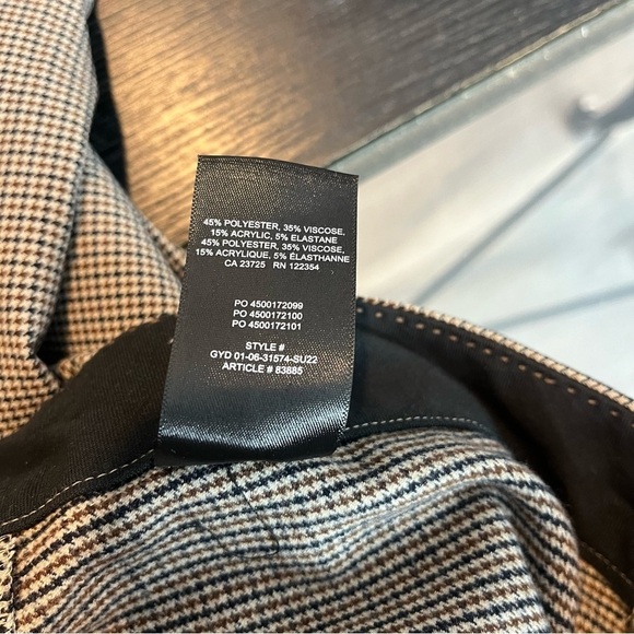 Aritzia Babaton Women’s Size 4 Atelier Numero Pant Mid Rise Skinny Brown Black - Picture 11 of 12